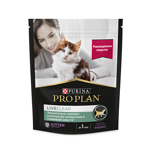 PRO PLAN® LIVECLEAR® для котят до 1 года с высоким содержанием индейки, 400 г