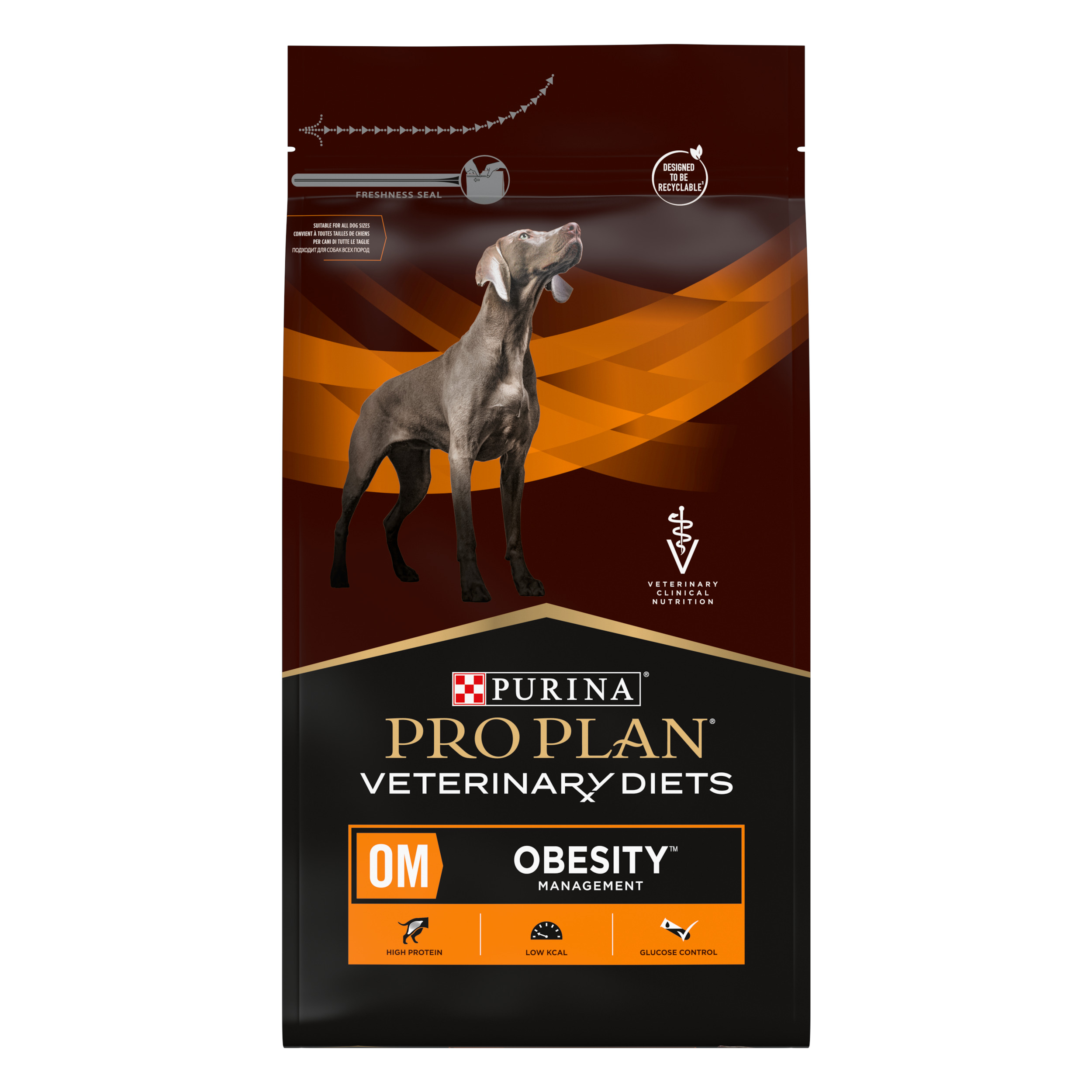 Сухой корм полнорационный диетический PRO PLAN® Veterinary Diets OM Obesity Management для взрослых собак для снижения избыточной массы тела и регуляции поступления глюкозы