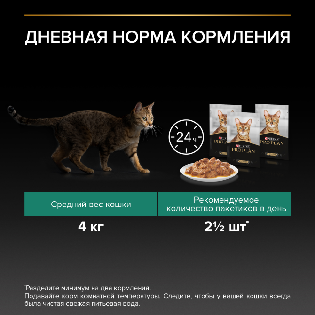 PRO PLAN® Sterilised MAINTENANCE для взрослых стерилизованных кошек, с курицей в соусе