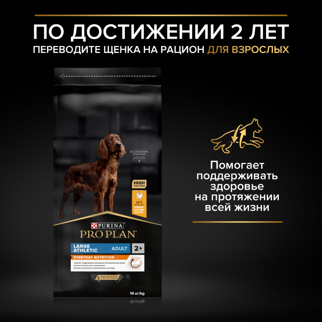 PRO PLAN® HEALTHY START для щенков крупных пород с атлетическим телосложением, с высоким содержанием курицы