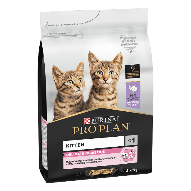 PRO PLAN® DELICATE DIGESTION для котят для чувствительного пищеварения с индейкой