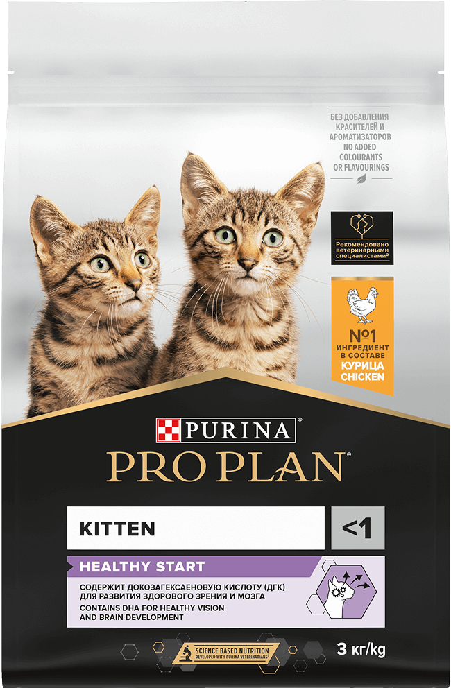 PRO PLAN® HEALTHY START для котят, с высоким содержанием курицы