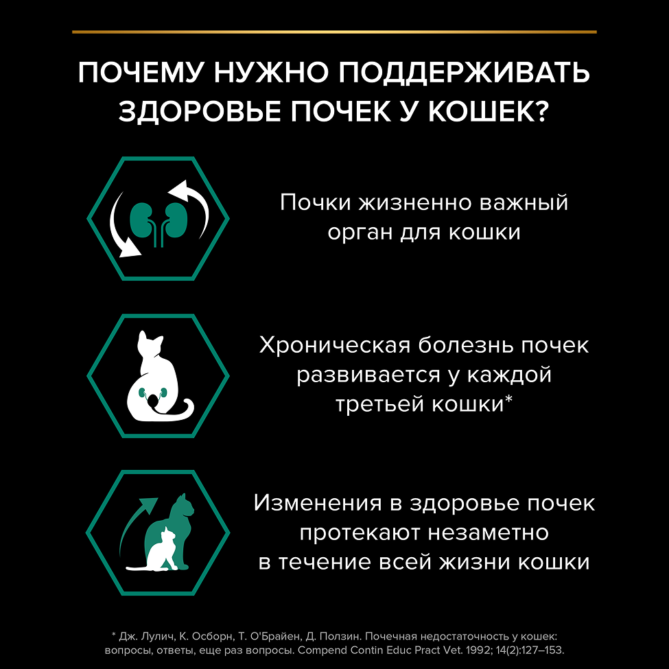 PRO PLAN® Adult RENAL PLUS для взрослых кошек, с высоким содержанием курицы