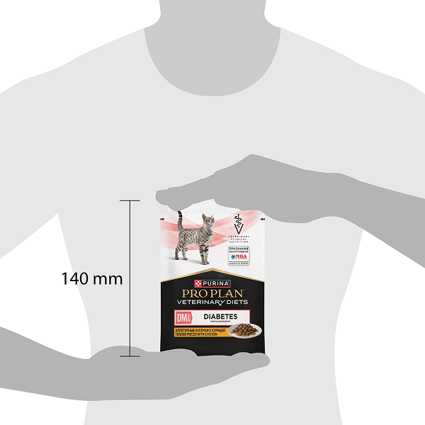 Влажный корм для кошек диетический PURINA® PRO PLAN® VETERINARY DIETS DM St/Ox Diabetes Management при диабете, с курицей