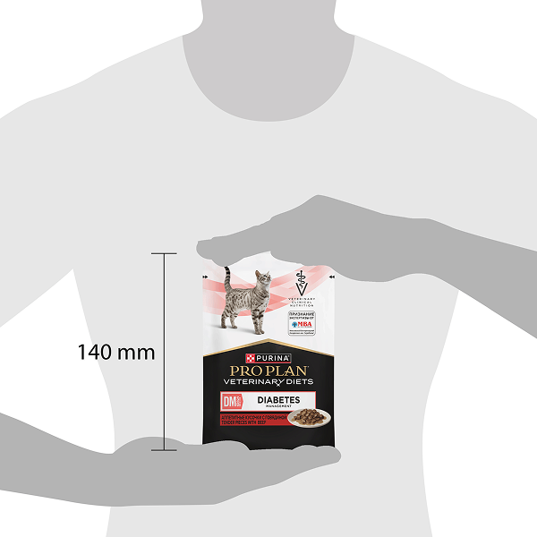 Влажный корм для кошек диетический PURINA® PRO PLAN® VETERINARY DIETS DM St/Ox Diabetes Management при диабете с говядиной