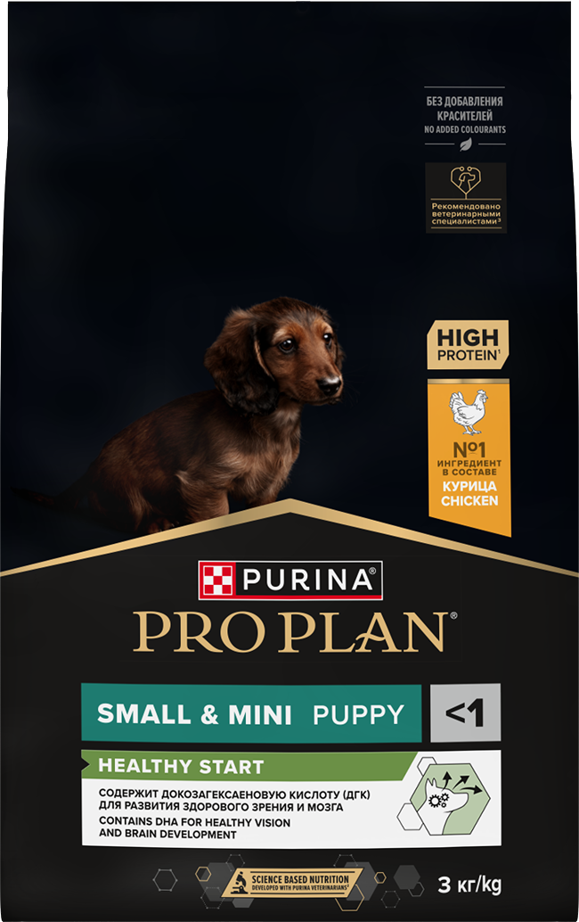 PRO PLAN® HEALTHY START для щенков мелких и карликовых пород, с высоким содержанием курицы
