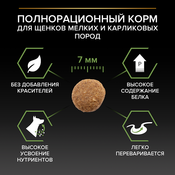 PRO PLAN® HEALTHY START для щенков мелких и карликовых пород, с высоким содержанием курицы