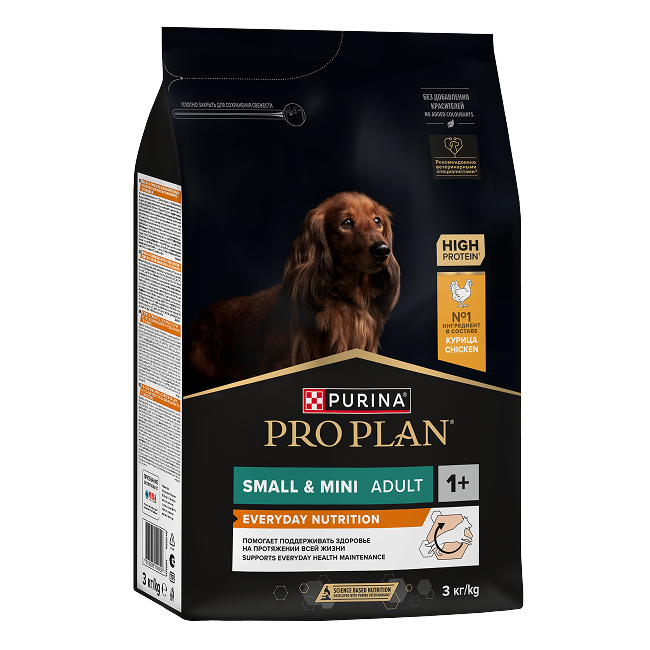 PRO PLAN® EVERYDAY NUTRITION для взрослых собак мелких и карликовых пород, с высоким содержанием курицы