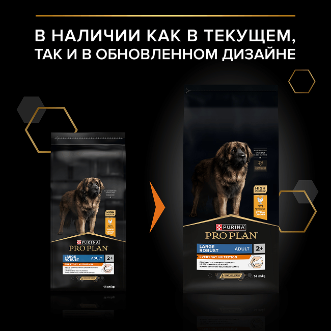 PRO PLAN® EVERYDAY NUTRITION для взрослых собак крупных пород с мощным телосложением, с высоким содержанием курицы