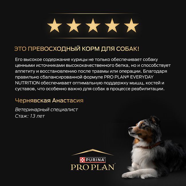 PRO PLAN® EVERYDAY NUTRITION для взрослых собак мелких и карликовых пород, с высоким содержанием курицы