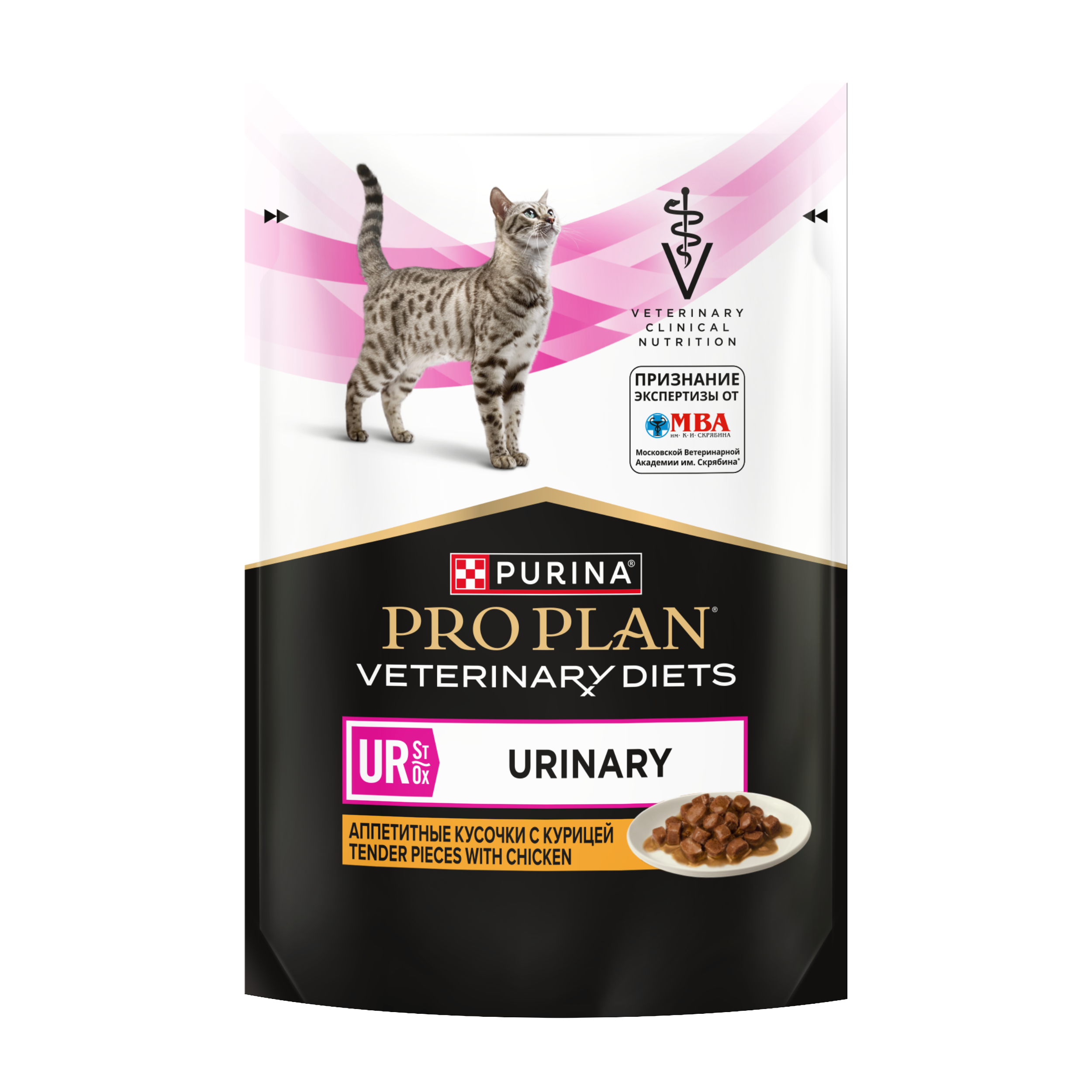 Влажный корм для кошек диетический PURINA® PRO PLAN® VETERINARY DIETS UR ST/OX Urinary при болезнях нижних отделов мочевыводящих путей, с курицей