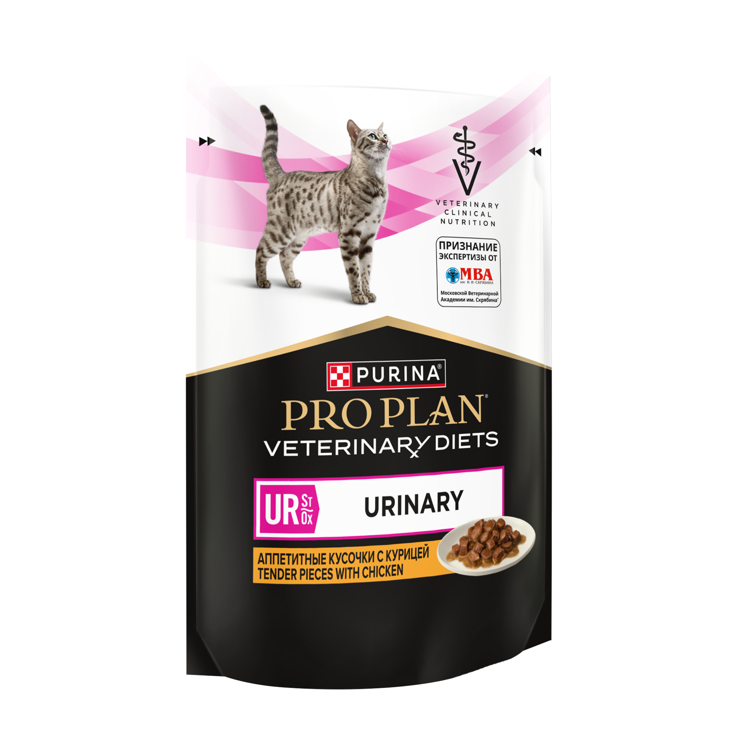Влажный корм для кошек диетический PURINA® PRO PLAN® VETERINARY DIETS UR ST/OX Urinary при болезнях нижних отделов мочевыводящих путей, с курицей