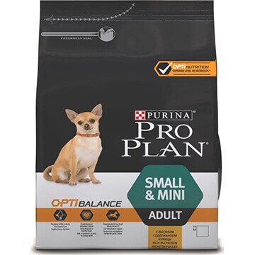 Сухой корм PRO PLAN® OPTIBALANCE® для взрослых собак мелких и карликовых пород с высоким содержанием курицы