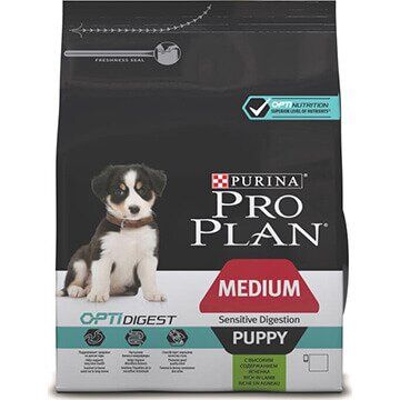 PRO PLAN® OPTIDIGEST® для щенков средних пород с чувствительным пищеварением, с ягненком