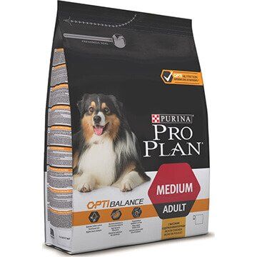 PRO PLAN® OPTIBALANCE® для взрослых собак средних пород, с высоким содержанием курицы