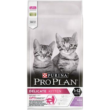 PRO PLAN® DELICATE ДЛЯ КОТЯТ С ЧУВСТВИТЕЛЬНЫМ ПИЩЕВАРЕНИЕМ, С ИНДЕЙКОЙ