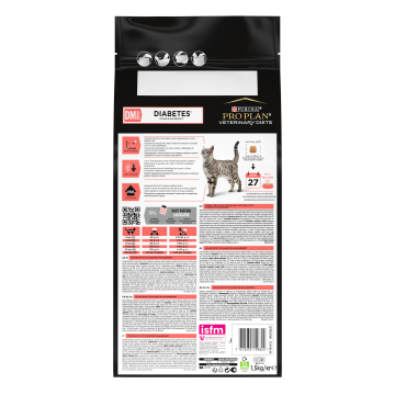 Сухой корм полнорационный диетический PRO PLAN® Veterinary Diets DM St/Ox Diabetes Management для взрослых кошек для регуляции поступления глюкозы (при сахарном диабете) с низким уровнем сахаров (моно- и дисахаридов)