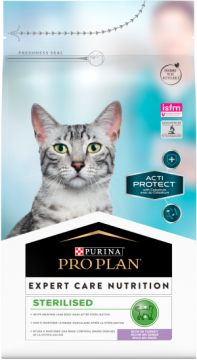 Сухой корм PRO PLAN ACTI PROTECT для стерилизованных кошек и кастрированных котов, с высоким содержанием индейки, Пакет, 1,5кг