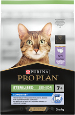 PRO PLAN® Sterilised LONGEVIS® для стерилизованных кошек старше 7 лет, с высоким содержанием индейки
