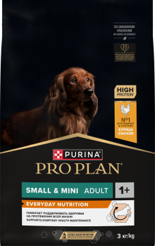 PRO PLAN® EVERYDAY NUTRITION для взрослых собак мелких и карликовых пород, с высоким содержанием курицы