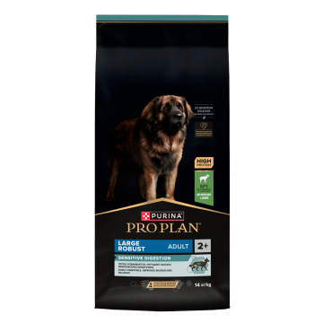 PRO PLAN® SENSITIVE DIGESTION для взрослых собак крупных пород с мощным телосложением с чувствительным пищеварением, с высоким содержанием ягненка