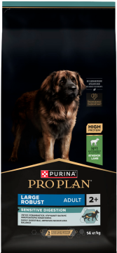 PRO PLAN® SENSITIVE DIGESTION для взрослых собак крупных пород с мощным телосложением с чувствительным пищеварением, с высоким содержанием ягненка