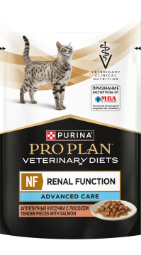 Влажный корм для кошек диетический PRO PLAN®VETERINARY DIETS NF Renal Function Advanced Care для поддержания функции почек при хронической почечной недостаточности, с лососем
