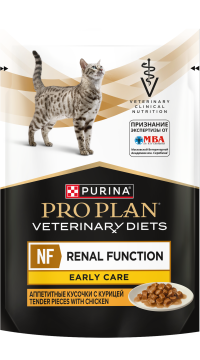 Влажный корм для кошек диетический PRO PLAN®VETERINARY DIETS NF Renal Function Early Care для поддержания функции почек при хронической почечной недостаточности,с курицей