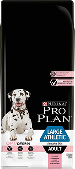 PRO PLAN® OPTIDERMA® для взрослых собак крупных пород с атлетическим телосложением с чувствительной кожей, с лососем