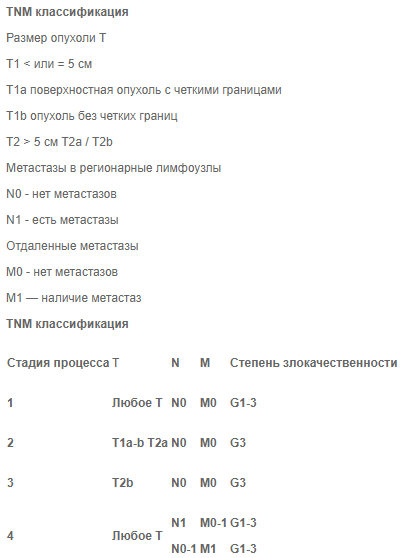 Стадии процесса образования опухолей