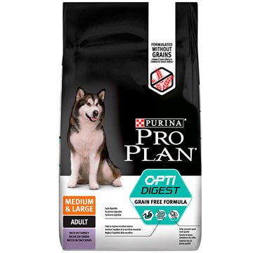 PRO PLAN® OPTIDIGEST® для взрослых собак средних и крупных пород с чувствительным пищеварением, с индейкой