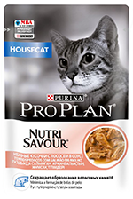 PRO PLAN® NUTRISAVOUR® Housecat для домашних кошек, с лососем в соусе