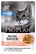 PRO PLAN® NUTRISAVOUR® Housecat для домашних кошек, с лососем в соусе