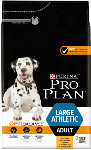 PRO PLAN® OPTIBALANCE® для взрослых собак крупных пород атлетического телосложения, с курицей