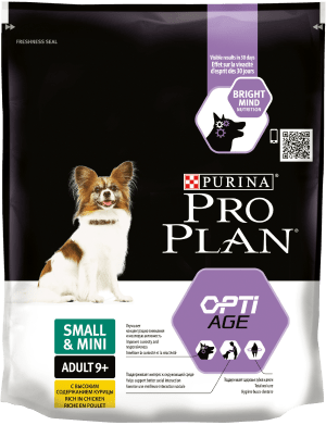 PRO PLAN® OPTIAGE® для собак старше 9 лет мелких и карликовых пород с курицей