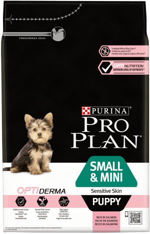 PRO PLAN® OPTIDERMA® для щенков мелких и карликовых пород с лососем и рисом
