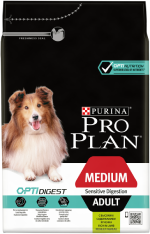 PRO PLAN® OPTIDIGEST® для взрослых собак средних пород с чувствительным пищеварением, с ягненком