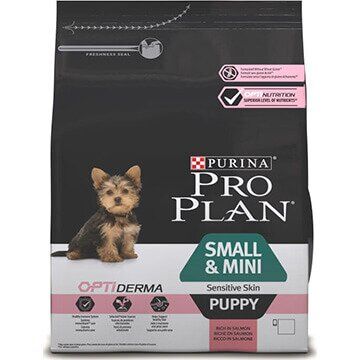PRO PLAN® OPTIDERMA® для щенков мелких и карликовых пород с лососем и рисом