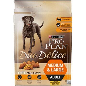 PRO PLAN® DUO DÉLICE для взрослых собак средних и крупных пород, с курицей