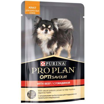 PRO PLAN® OPTISAVOUR® для взрослых собак, с говядиной