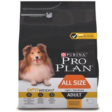 PRO PLAN® OPTIWEIGHT для склонных к избыточному весу или стерилизованных взрослых собак