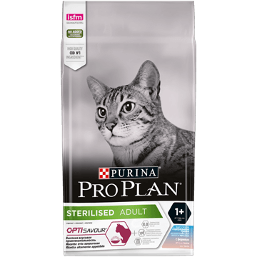 Pro Plan® Sterilised OPTISAVOUR для стерилизованных кошек, с высоким содержанием трески и форелью