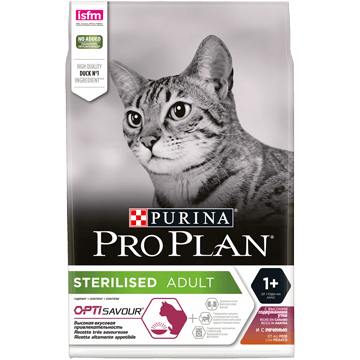 Pro Plan® Sterilised OPTISAVOUR для стерилизованных кошек, с высоким содержанием утки и c печенью