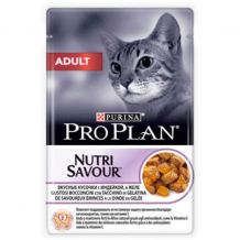 PRO PLAN® NUTRISAVOUR® ADULT ДЛЯ ВЗРОСЛЫХ КОШЕК, С ИНДЕЙКОЙ В ЖЕЛЕ