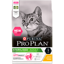 PRO PLAN® STERILISED для стерилизованных кошек с чувствительным пищеварением, с курицей