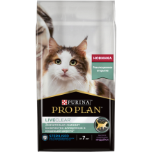 PRO PLAN® LIVECLEAR® Сухой корм для стерилизованных кошек старше 7 лет, с индейкой